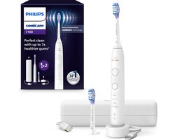 Philips Sonicare 7100 Series - Elektrische Tandenborstel - Wit - Extra Premium Gum Opzetborstel - Reisetui - Gezonder tandvlees - HX7420/02