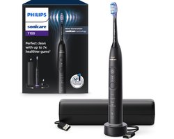 Philips Sonicare 7100 Series - Elektrische Tandenborstel - Zwart - Reisetui - Gezonder tandvlees - HX7421/01