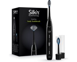 Silk'n SonicYou Elektrische tandenborstel Geschenkset - met 2 opzetborstels en 2 beschermkapjes - Mat zwart