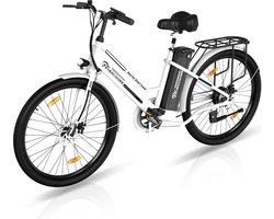 EVERCROSS Elektrische fiets - E-BIKE - 26 inch - 250W - Tot 35-70 km - Wit