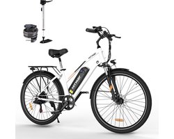 Hitway Elektrische Fiets BK27 - 28 Inch City Commuter EBike met Afneembare 36V 12Ah Lithium Batterij - Mountain E-Bike met 250W Motor - 7 Versnellingen - IP54 Waterdicht