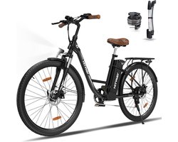 Hitway Elektrische Fiets BK31 - 28 Inch City Commuter EBike met Afneembare 36V 13Ah Lithium Batterij - Damesfiets - E-Bike met 250W Motor - 7 Versnellingen - IP54 Waterdicht