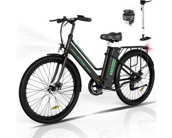 Hitway Elektrische Fiets | E-bike Damesfiets | 35-70KM | 26 Inch | 250W Motor | Zwart