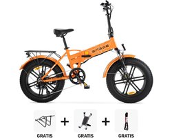 Black Friday Super Deal! | ENGWE EP 2 PRO - Vouwfiets - Oranje + Bagagedrager + Kettingslot + Telefoonhouder - 250W - Elektrische Vouwfiets