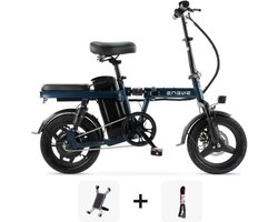 Black Friday Super Deal! | ENGWE T14 Vouwfiets - Blauw + Kettingslot + telefoonhouder - 250W - Elektrische Vouwfiets