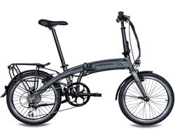 Chrisson EF1 Elektrische Fiets 20 Inch - Vouwfiets 30 cm - 8 Versnellingen - V-Brakes - Matgrijs