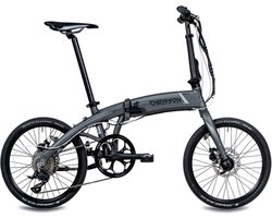 Chrisson EF3 Elektrische Fiets 20 Inch - Vouwfiets 32 cm - 9 Versnellingen - Mechanische Schijfremmen - Grijs