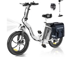 Colorway BK6S Elektrische Fiets - 20*3.0 Inch Fat Tire City Commuter EBike met Afneembare 36V 15Ah Lithium Batterij - Opvouwbaar Mountain E-Bike met 250W Motor - 7 Versnellingen - IP54 Waterdicht - Met fietstas