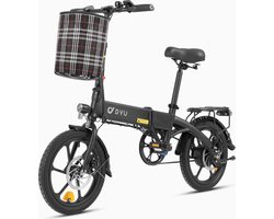 DYU A1F 16 inch volledig opvouwbare elektrische fiets