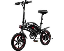 DYU D3F - Opvouwbare e-bike - 250 Watt motorvermogen - topsnelheid 25 km/u - 14’’ banden - GEEN Gashendel