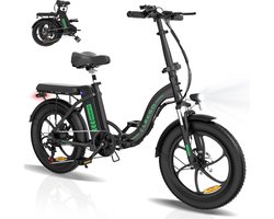 ELEKGO Elektrische Fiets EG06S - 20*3.0 Inch Fat Tire City Commuter EBike met Afneembare 36V 12Ah Lithium Batterij - Opvouwbaar Mountain E-Bike met 250W Motor - 7 Versnellingen - IP54 Waterdicht