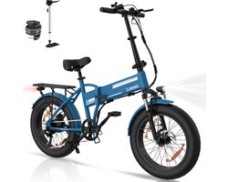 ELEKGO Elektrische Fiets EG10 - 20*4.0 Inch Fat Tire City Commuter EBike met Afneembare 36V 12Ah Lithium Batterij - Opvouwbaar Mountain E-Bike met 250W Motor- 7 Versnellingen - IP54 Waterdicht