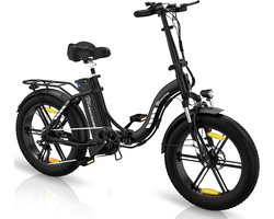 Evercross Elektrische Fiets EK6 - 20*4.0 Inch Fat Tire City Commuter EBike met Afneembare 48V 15Ah Lithium Batterij - Opvouwbaar Mountain E-Bike met 250W Motor - 7 Versnellingen - IP54 Waterdicht