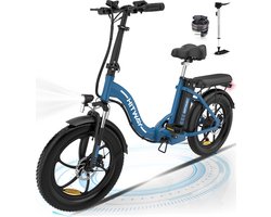 Hitway BK6 Elektrische Fiets | Opvouwbare E-bike | 20 Inch Fat Tire | 250W Motor | 11.2Ah | Blauw