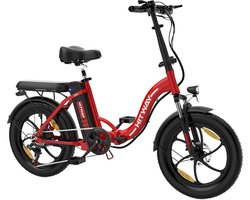 Hitway BK6 Elektrische Fiets | Opvouwbare E-bike | 20 Inch Fat Tire | 250W Motor | 11.2Ah | Rood