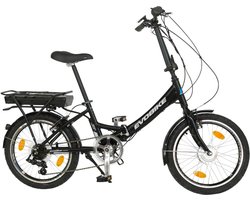 Minerva E-Folding Evobike Elektrische Vouwfiets - 20 Inch 33 cm - 7 Versnellingen - V-Brakes - Zwart