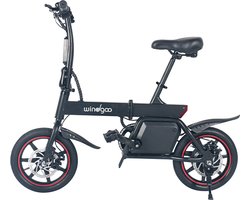 Windgoo - B20 Elektrische vouwfiets - E Bike - 250W - 14 Inch - 25 KM/H - App - Trapondersteuning - Zwart