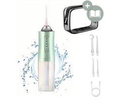 BeautyFitXL® - Waterflosser PRO Groen - Monddouche - Draadloos - Water Flosser 4 Opzetstukken - Incl. Opbergbag - Sinterklaas - Kerst Cadeau Voor Vrouwen / Mannen - Black Friday 2024 Deals