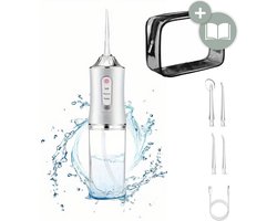 BeautyFitXL® - Waterflosser PRO - Monddouche - Draadloos - Water Flosser 4 Opzetstukken - Incl. Opbergbag - Sinterklaas - Kerst Cadeau Voor Vrouwen / Mannen - Black Friday 2024 Deals - Wit