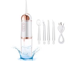 Berserk Waterflosser - Flosapparaat - Monddouche - Elektrisch - 3 standen - 4 opzetstukken - Draadloos - Wit