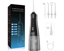 Chafarinas Draadloze Waterflosser voor Gezond Tandvlees & Effectieve Reiniging - Monddouche - Waterflosser - Draagbaar- USB Oplaadbaar - Flosapparaat -met 9 Modi – 30-120 PSI Waterdruk - 1500 mAh - Professionele Mondverzorging Thuis en Onderweg