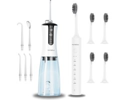 HAIDU Pro Flow Waterflosser & Elektrische Tandenborstel – Monddouche – Wit