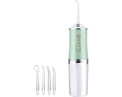 Machine4u - Flosser - Waterflosser - Monddouche - Flosapparaten - Tandsteen Verwijderaar - 4 Opzetstukjes - Groente - 300ML