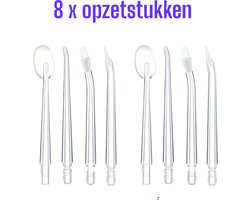 ORAL IRRIGATOR 8 Delig WaterFlos Vervangende opzetstukken Set, Standaard en Orthodontische opzet stukken voor Tandreiniging en Mondverzorging