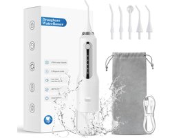 Waterflosser - Flossers - Water Flosser - Monddouche - Elektrische - Draadloos - 6 Delig - Wit