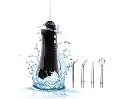 Waterflosser - Monddouche - Water Flosser - Draadloos en Oplaadbaar - Opzetstukjes - Krachtig - Zwart