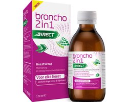 Broncho 2 In 1 Adult Hoestsiroop Sinaasappelsmaak 120ml– Droge Hoest, Slijmhoest