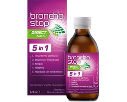 Bronchostop Direct Nacht - Hoestdrank voor directe verlichting van elke hoest - voor de nacht - 120 ml