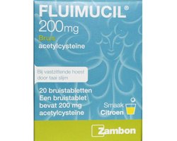 Fluimucil Hoest 200mg - 1 x 20 bruistabletten