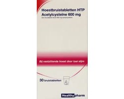 Healthypharm Acetylcysteine 600mg - 1 x 30 bruistabletten