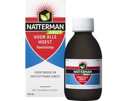 Natterman Direct Voor Alle Hoest Hoestsiroop - Voor droge en vastzittende hoest - Met calendula extract - Vanaf 18 jaar - Hoestdrank - Medisch hulpmiddel - 180 ml