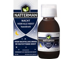 Natterman Nacht Voor Alle Hoest - Voor nachtelijke droge en vastzittende hoest - Vermindert het hoesten in de nacht - Hoestdrank - Vanaf 18 jaar - Medisch hulpmiddel - 150 ml