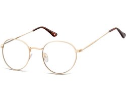 Montana Eyewear HMR54 Leesbril rond metaal +1.50 Goudkleurig