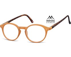 Montana Eyewear MR65D leesbril +3.00 Karamel - Tortoise  - rond