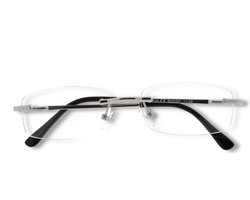 Noci Eyewear ECC001 Frank Leesbril +1.50 - Zilverkleurig metaal frame - montuurloos