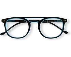 Noci Eyewear KCE344 John Leesbril +4.00 Donkerblauw montuur met lichtblauwe touch