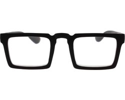 Noci Eyewear TCB357 Carl Leesbril +2.00 - Mat zwart - Groot rechthoekig montuur