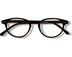 Noci Eyewear YCB003 Boston Leesbril +4.00 - Mat zwart - verend scharnier