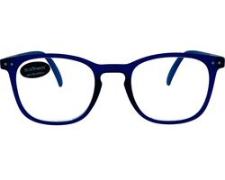 Noci Eyewear YFF215 BlueShields - Beeldschermbril - Leesbril +1.50 - blauw licht filter - Mat donkerblauw