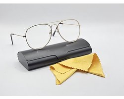 Piloten BRIL OP STERKTE +1,5 goud / unisex leesbril / lichtgewicht mannen vrouwen leesbril +1.5 lichtgewicht comfortabele lenzen / goud 012644 / leesbril unisex reading glasses / Lunettes de Lecture / Aland optiek