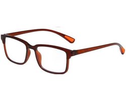 XYZ Eyewear Leesbril Bruin +1.00 - Dames - Heren - Leesbrillen - Trendy - Lees bril - Leesbril met sterkte - Voordeel - Met sterkte +1.00