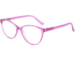 XYZ Eyewear Leesbril Roze +1.50 - Dames - Heren - Leesbrillen - Trendy - Lees bril - Leesbril met sterkte - Voordeel - Cateye - Met sterkte +1.50