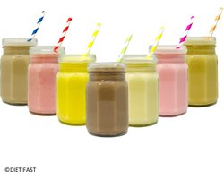 DiETiFAST Maaltijdshake mix pakket (10 zakjes) - Gezond en snel afvallen met volwaardige maaltijdvervangers - Complete nutritionele samenstelling - Inclusief instructiekaart voor gebruik