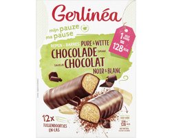 Gerlinea Mijn Pauze Maaltijdrepen - Pure & Witte Chocolade - 12 stuks