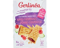 Gerlinea Snackrepen Gevuld Appel-Framboos - 8 stuks