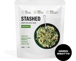 Stashed Groene Risotto - Vegetarische Maaltijd - Maaltijdvervanger - Adventure food - Instant Bereiding - Geen Conserveermiddelen - Vriesdroogmaaltijd - Eenpersoonsmaaltijd